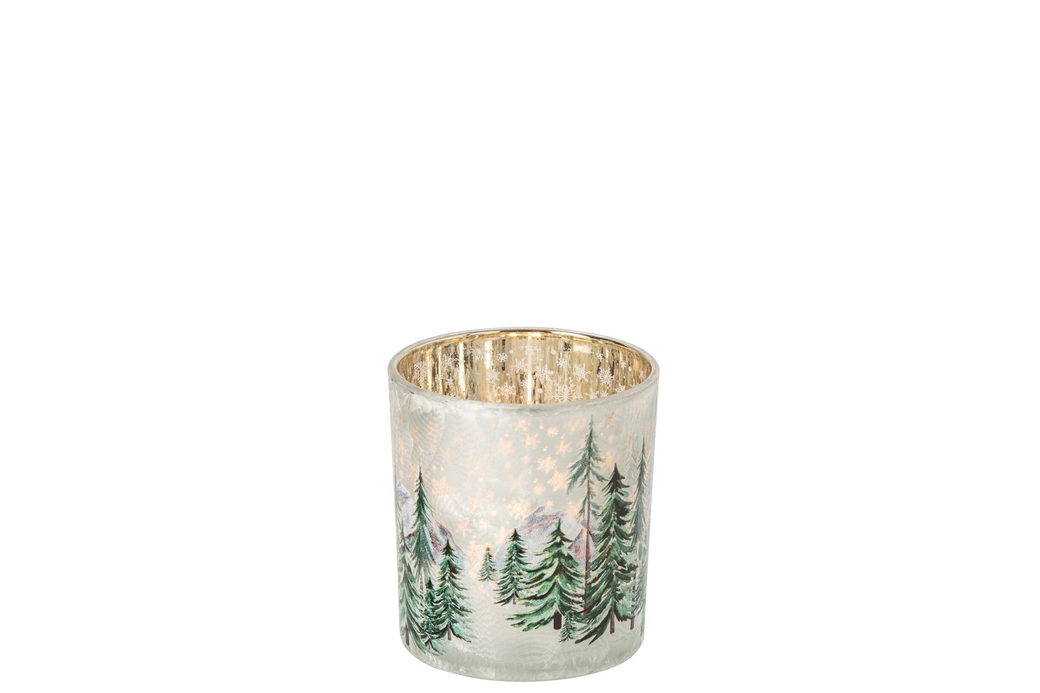 Kandelaar Koolvek Glas Wit H8 cm