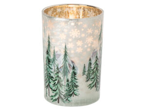 Kandelaar Florrand Glas Wit H18 cm