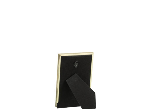 Fotolijst Siermas Glas Goud met zwarte achterkant en metalen standaard, voor 10x15 cm foto, klassiek design