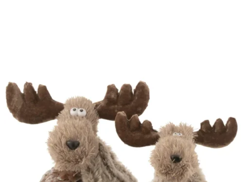 Plaid Sliemmik Bruin rendierdecoratie met schorsaccenten en speels ontwerp voor een warme winterse sfeer