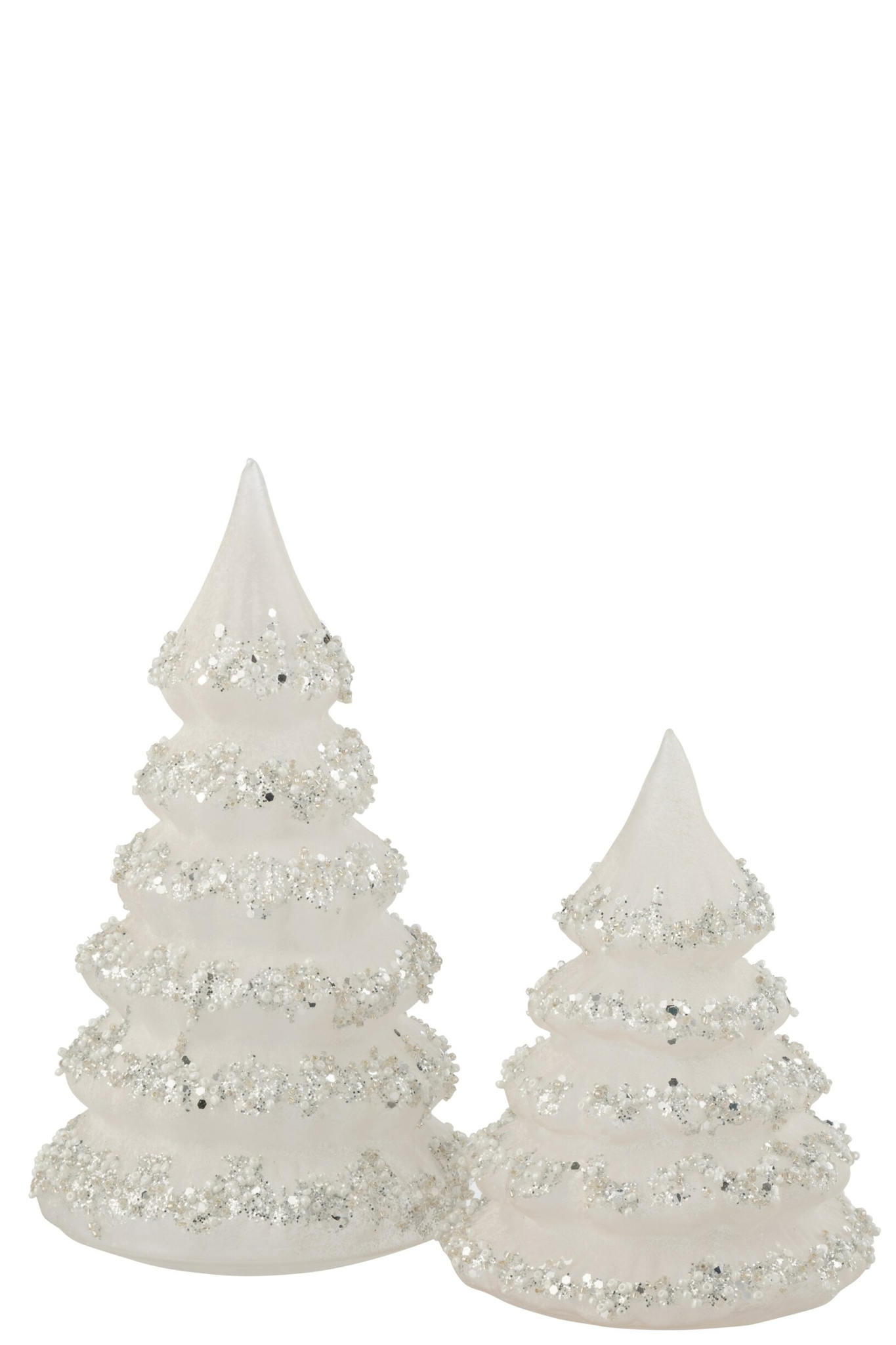 Kerstboom Giebond Glas Wit H21 cm