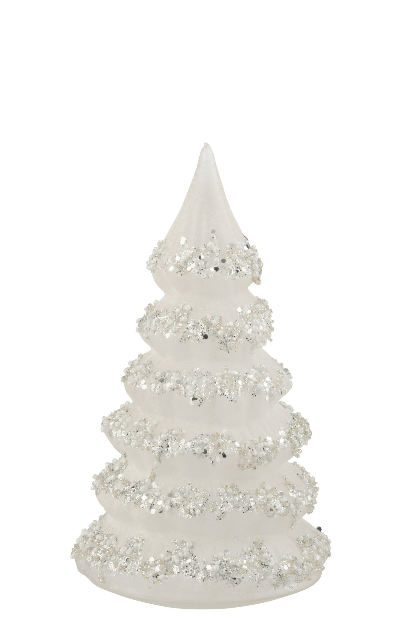 Kerstboom Giebond Glas Wit H21 cm - Afbeelding 2