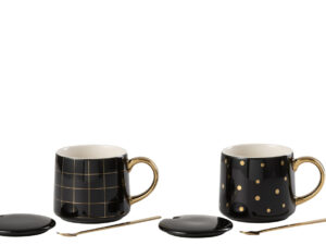 Mok Nilon Keramiek Zwart - Set van 2