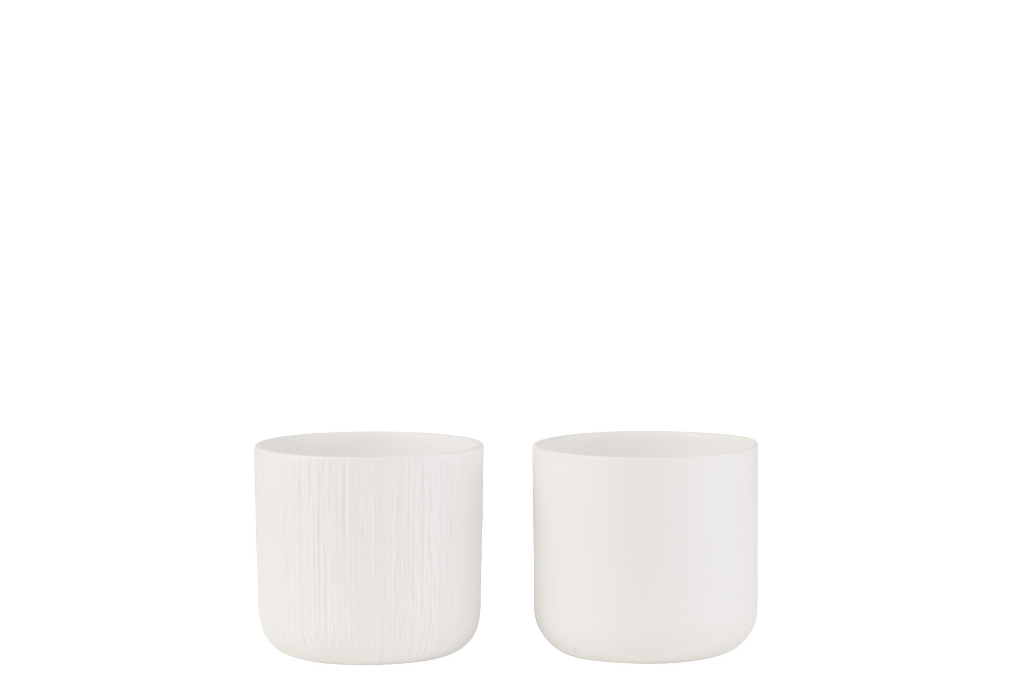Bloempot Seildang Keramiek Wit H12,5 cm - Set van 2