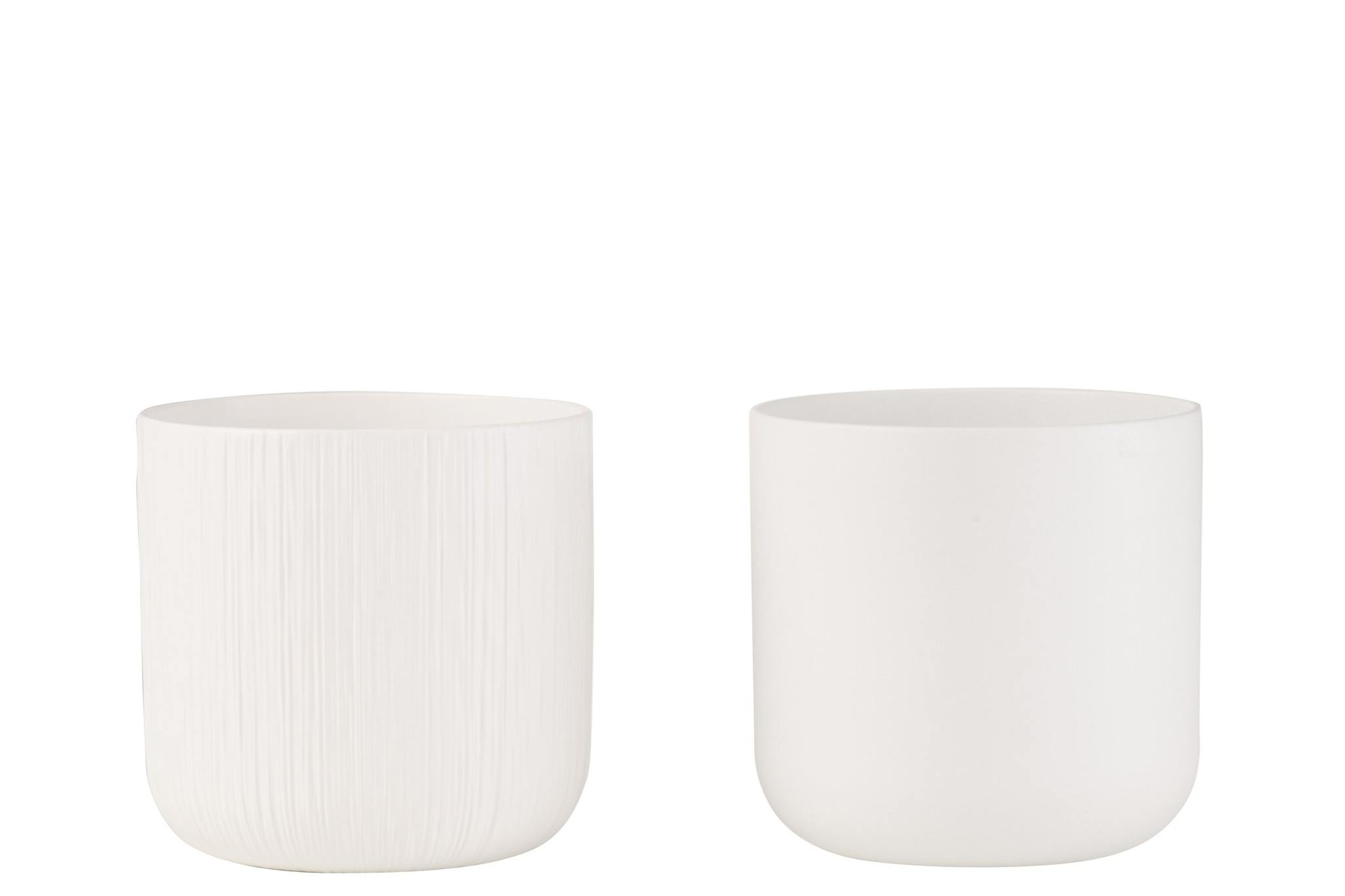 Bloempot Raularo Keramiek Wit H20 cm - Set van 2