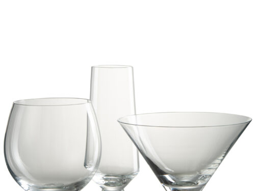 Transparant Drinkglas Meirdan van glas, met ronde vorm en stevige voet, in drie elegante varianten