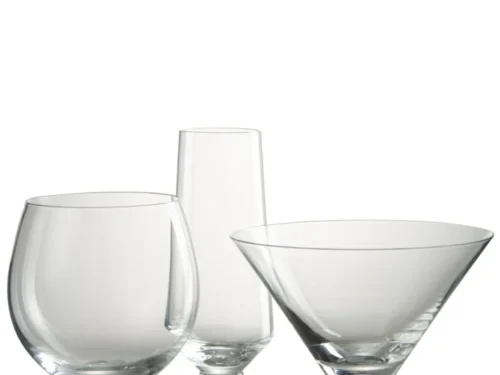 Transparant Drinkglas Meirdan van glas, met ronde vorm en stevige voet, in drie elegante varianten
