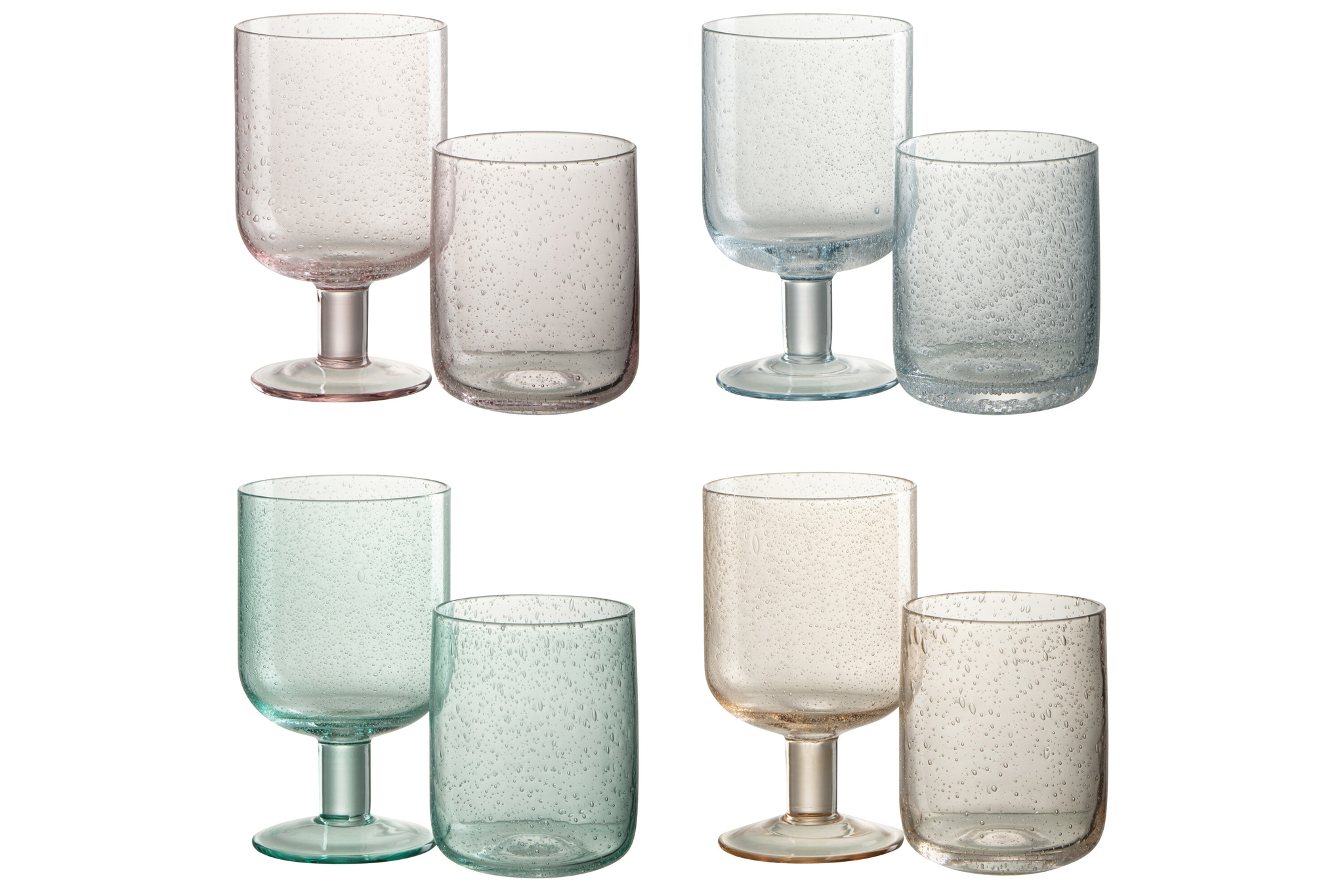 Drinkglas Prolvea Glas Meerkleurig - Set van 4