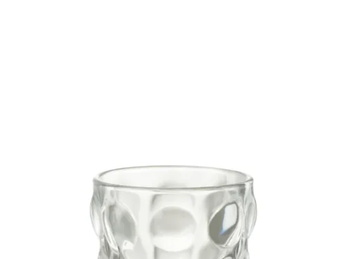 Transparant Drinkglas Preimak met ronde structuur, compact formaat en stevige glazen uitstraling