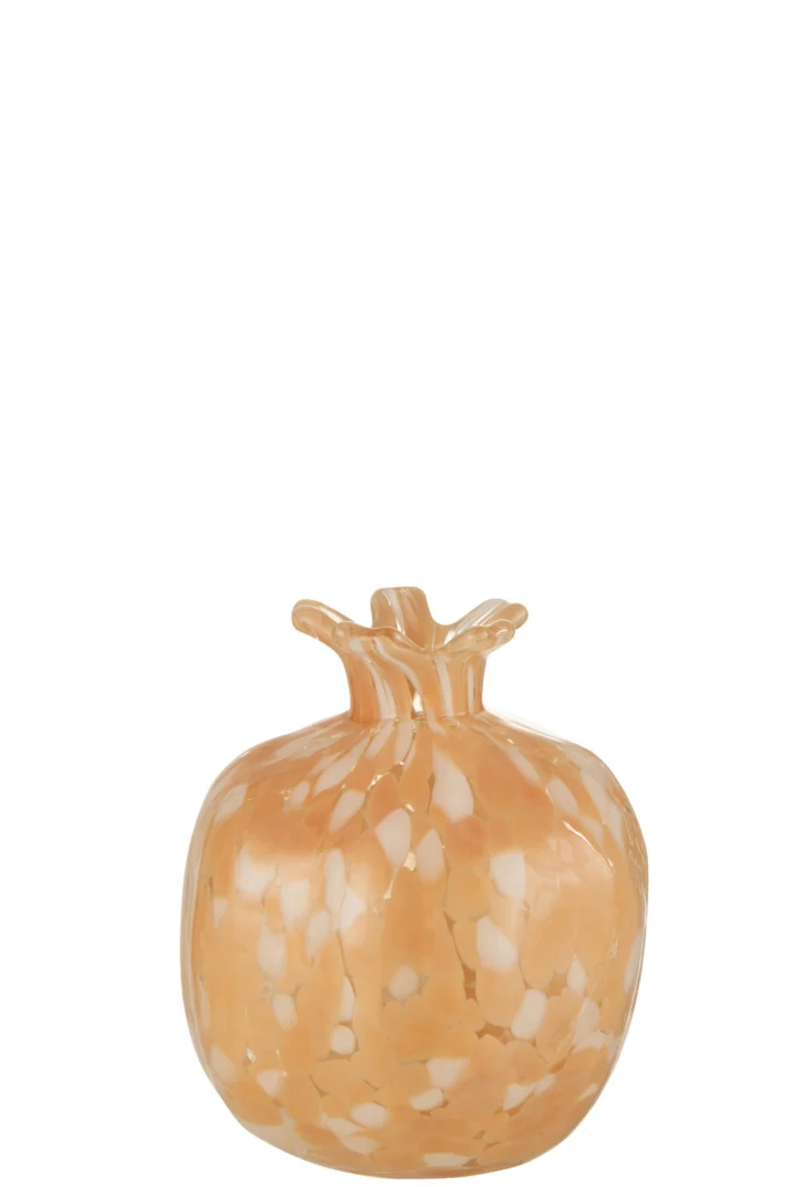 Vaas Foondar Glas Beige H16 cm - Afbeelding 2