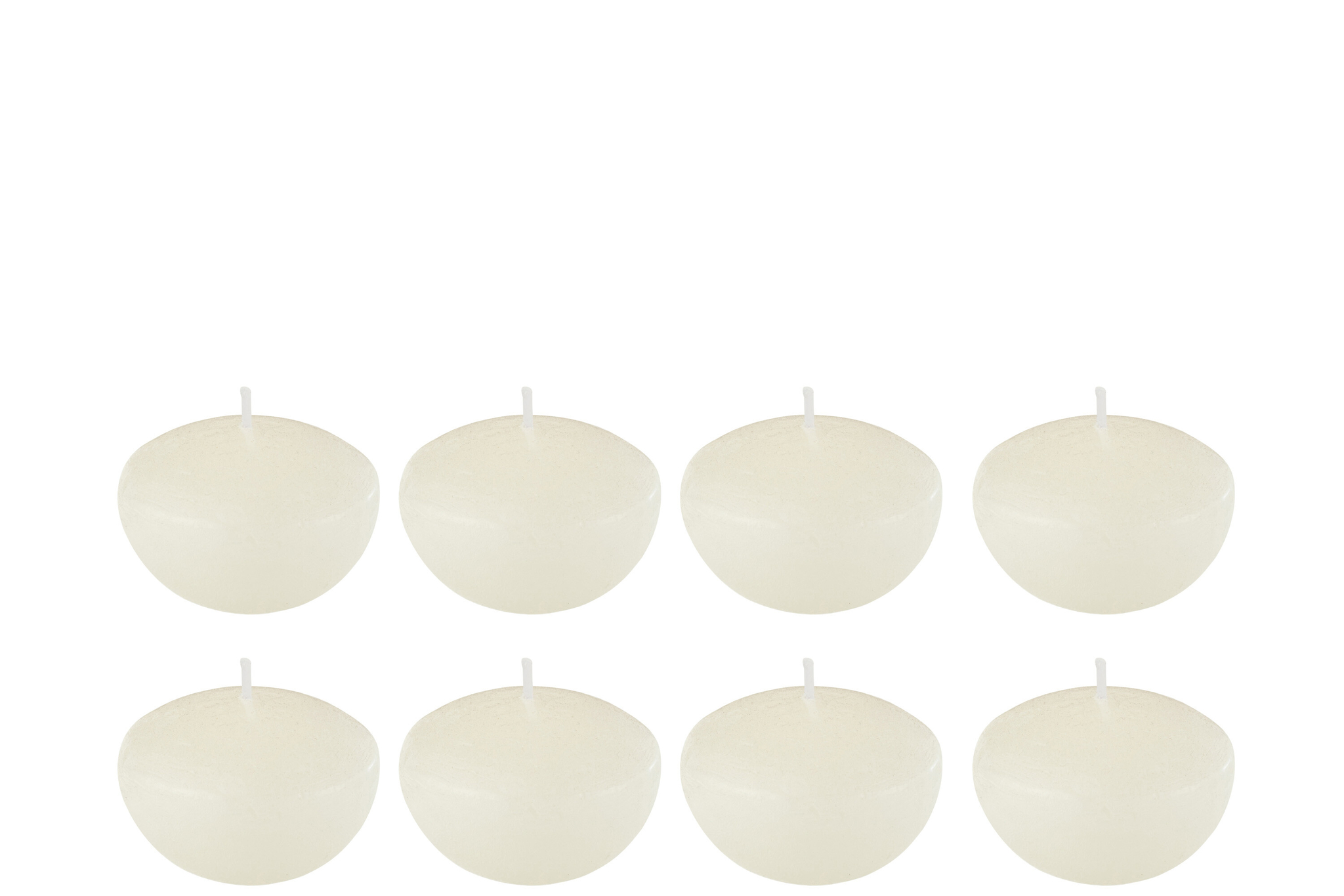 Set van 8 witte drijvende Kaars Sloossil, compact en stijlvol van 100% was