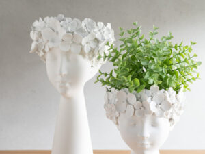 Bloempot Fiedor Wit H23 cm