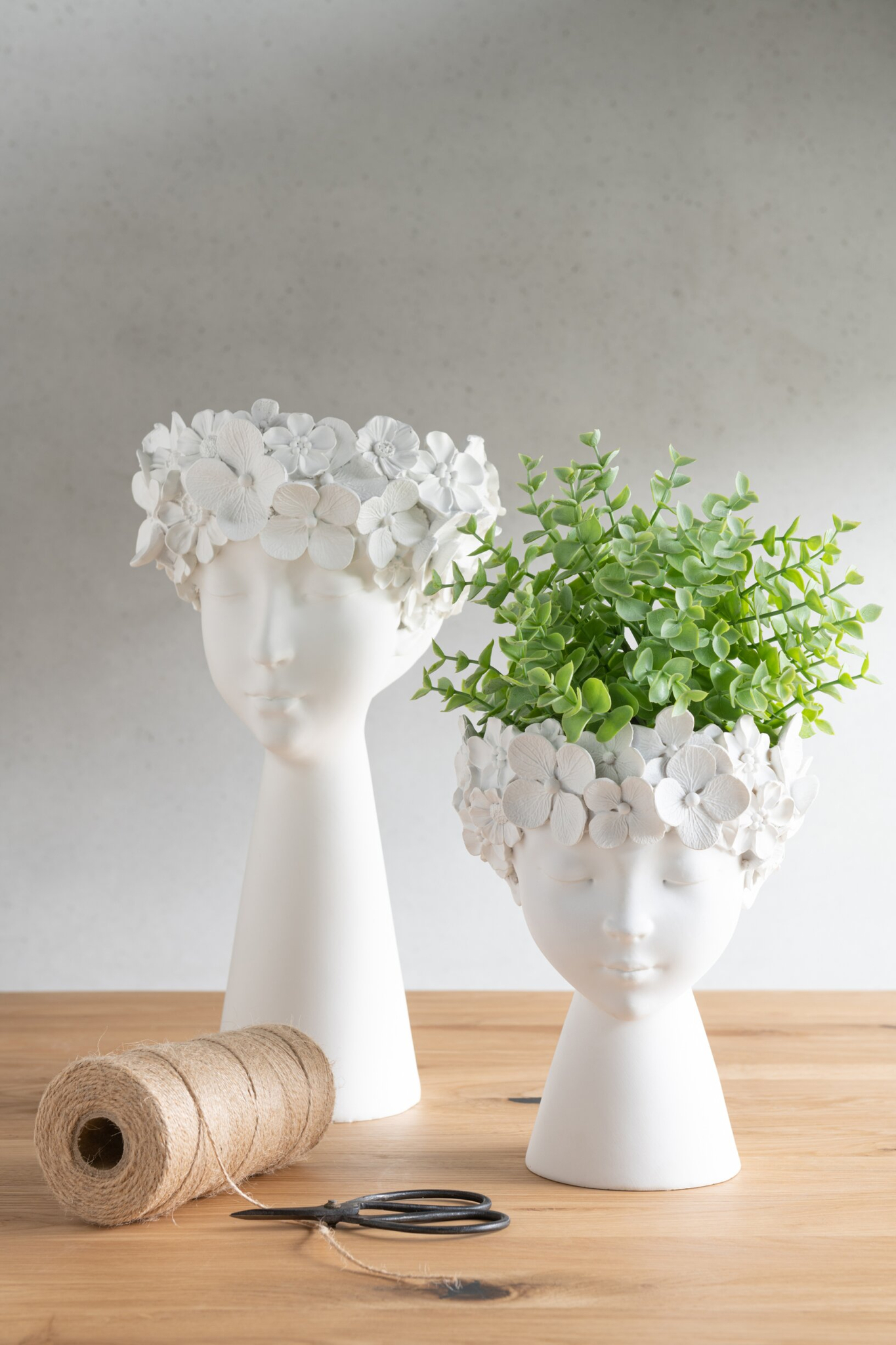 Bloempot Fiedor Wit H23 cm