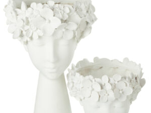 Bloempot Bresto Wit H40 cm