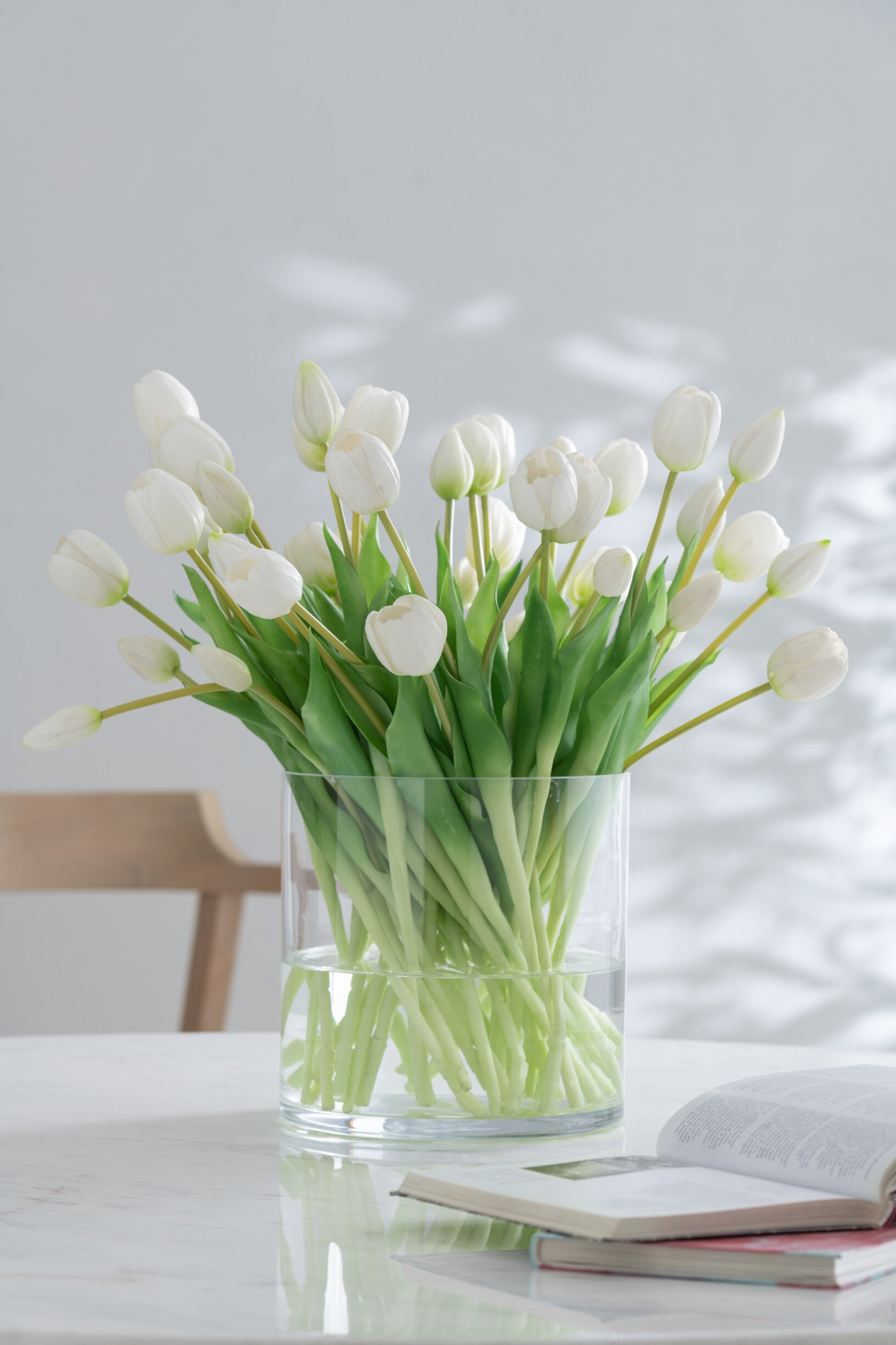 Kunstbloem Daavena Kunstleer Wit