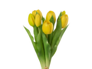 Kunstbloem Vaurane Kunstleer Geel