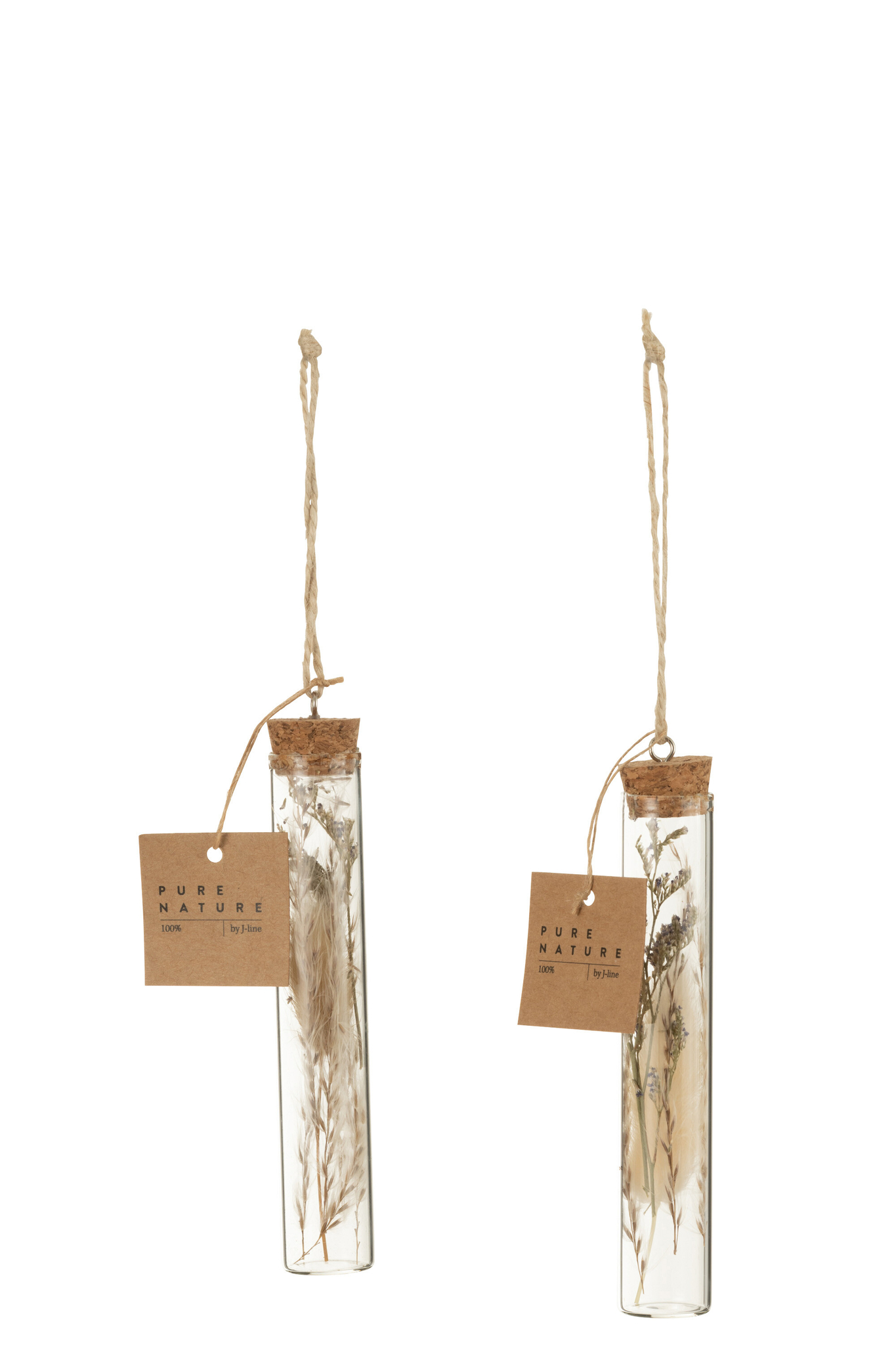 Droogbloemen Peildel Glas Naturel - Set van 2 - Afbeelding 4