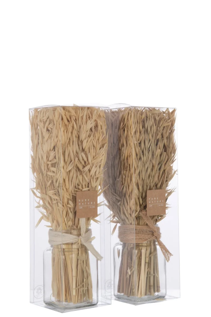 Vaas Looldino Gras Naturel H31 cm - Set van 2 - Afbeelding 2