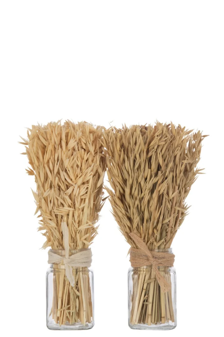 Vaas Looldino Gras Naturel H31 cm - Set van 2 - Afbeelding 5