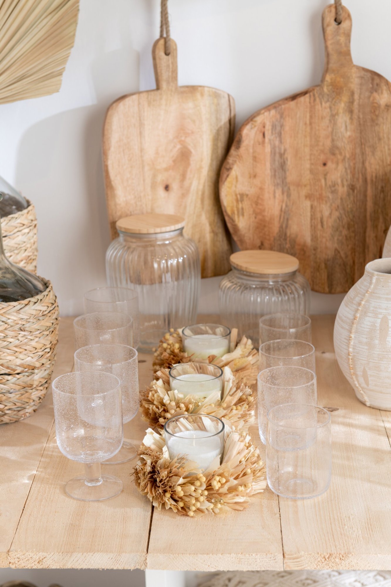 Bloemenkaars Stinse Glas Naturel - Afbeelding 3