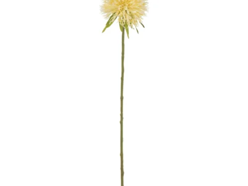 Kunstbloem Troobin gele allium met slanke steel en zachte bloemkop, 44 cm lang