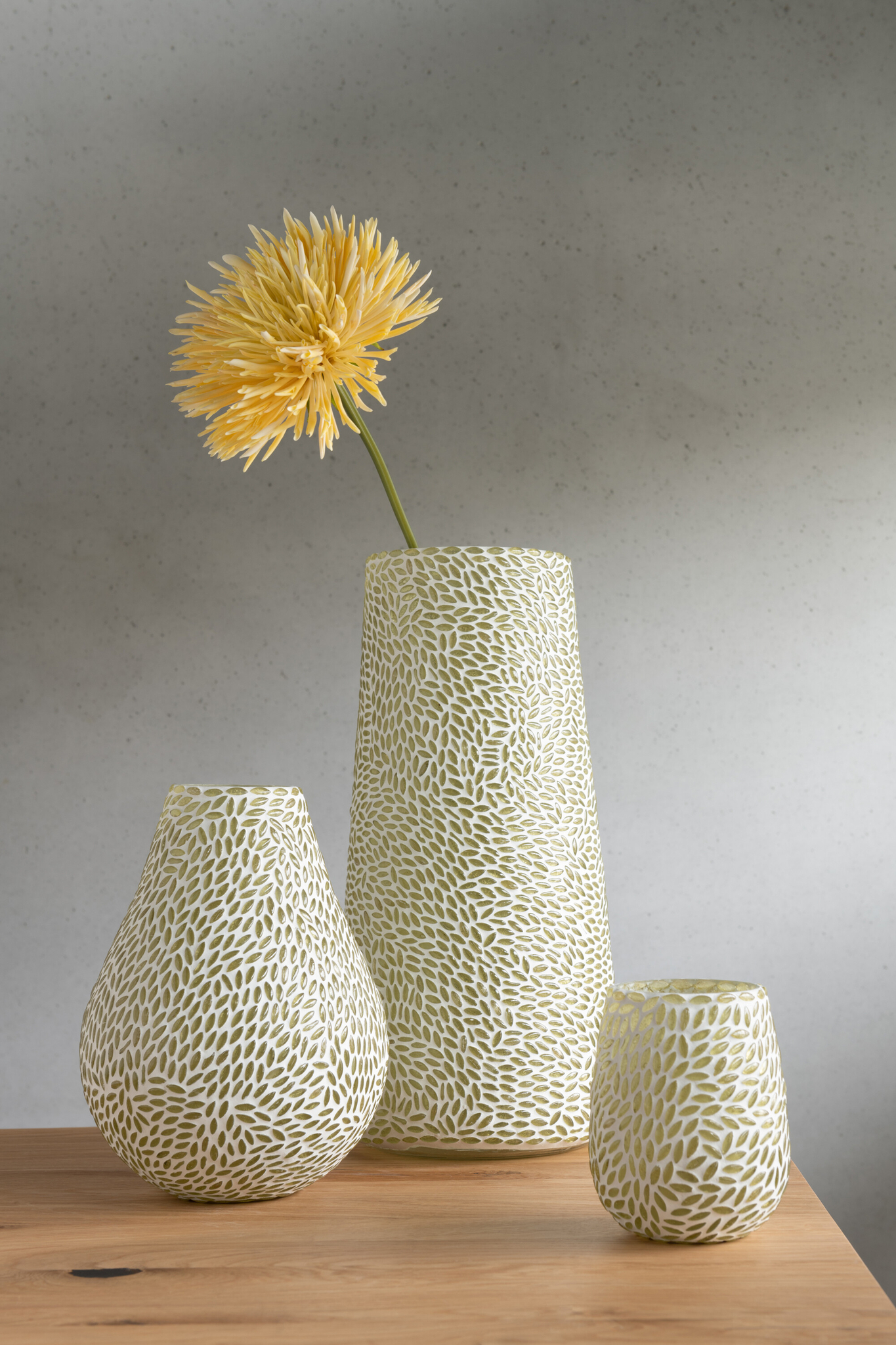 Kunstbloem Nauria Polyester Geel