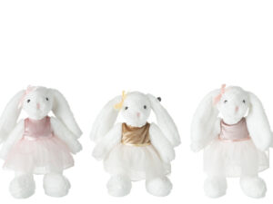 Decoratiefiguur Jeironte Polyester Wit H29 cm - Set van 3