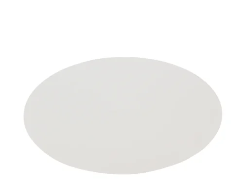 Witte ronde Placemat Kumo PVC, 38 cm, voor een rustige en nette gedekte eettafel