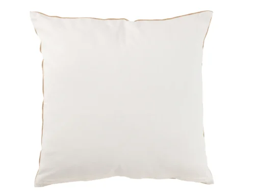 Beige Kussen Trastona 60 x 60 cm met jute rand, natuurlijke uitstraling en stoere textuur
