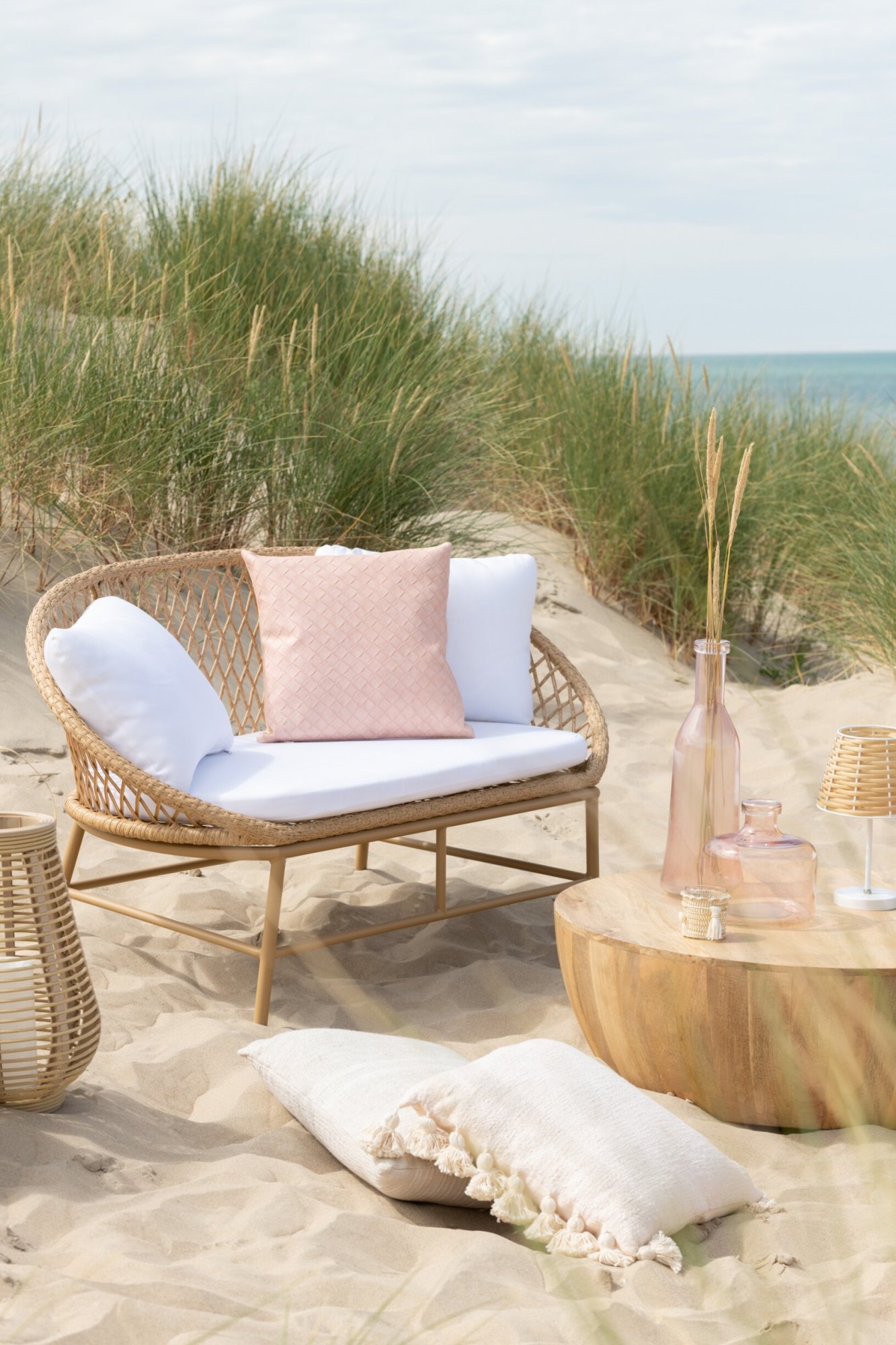 Kussen Milos Beige 48,5x48 cm - Afbeelding 2