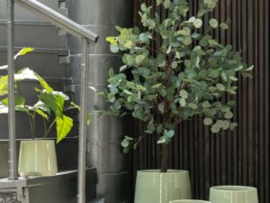 Bloempot Zausaro Keramiek Groen H13 cm