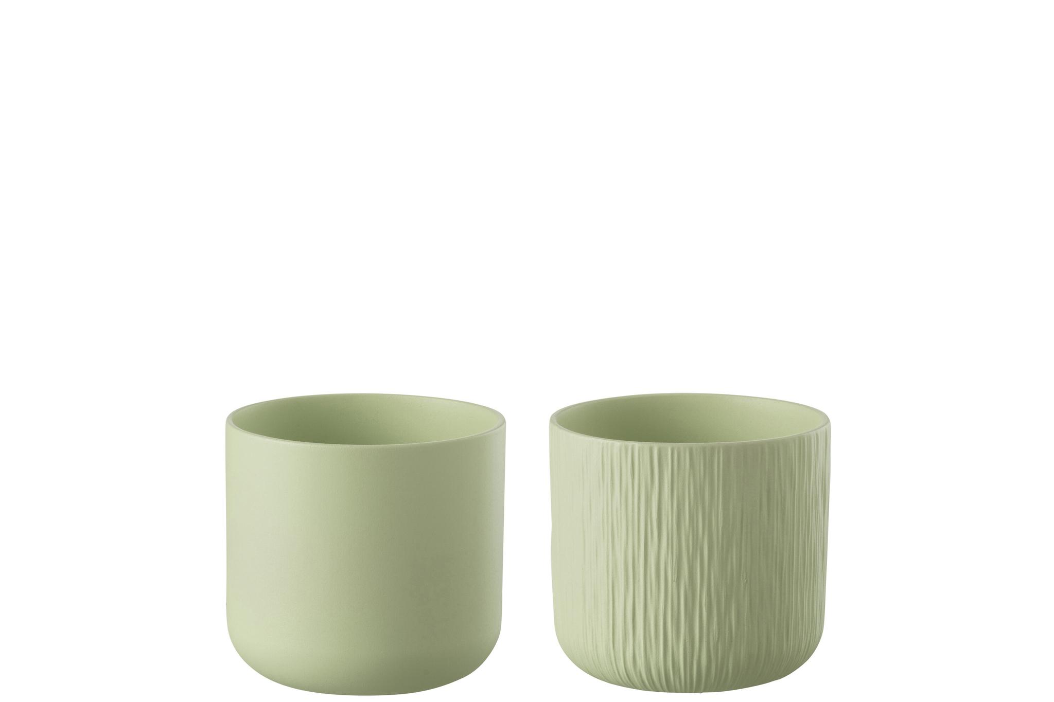Bloempot Treissor Keramiek Groen H12,6 cm - Set van 2 - Afbeelding 2