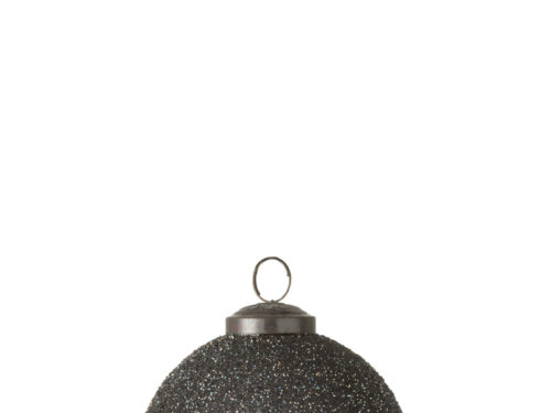 Steentona glazen kerstbal paars met subtiele glitters, elegant en licht voor feestelijke kerstdecoratie