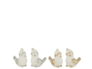 Beeld Tressir Polyresin Meerkleurig H8,5 cm - Set van 4
