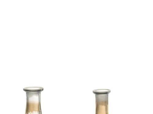 Karaf Slaasi glas grijs, set van 2 met geruit motief en elegante rookglas uitstraling