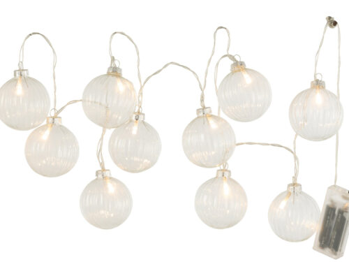 Lichtslinger Stordand glas transparant met LED-bolletjes en warm licht voor sfeervolle interieurverlichting
