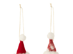 Decoratiefiguur Bauvan Polyester Rood H14 cm - Set van 2