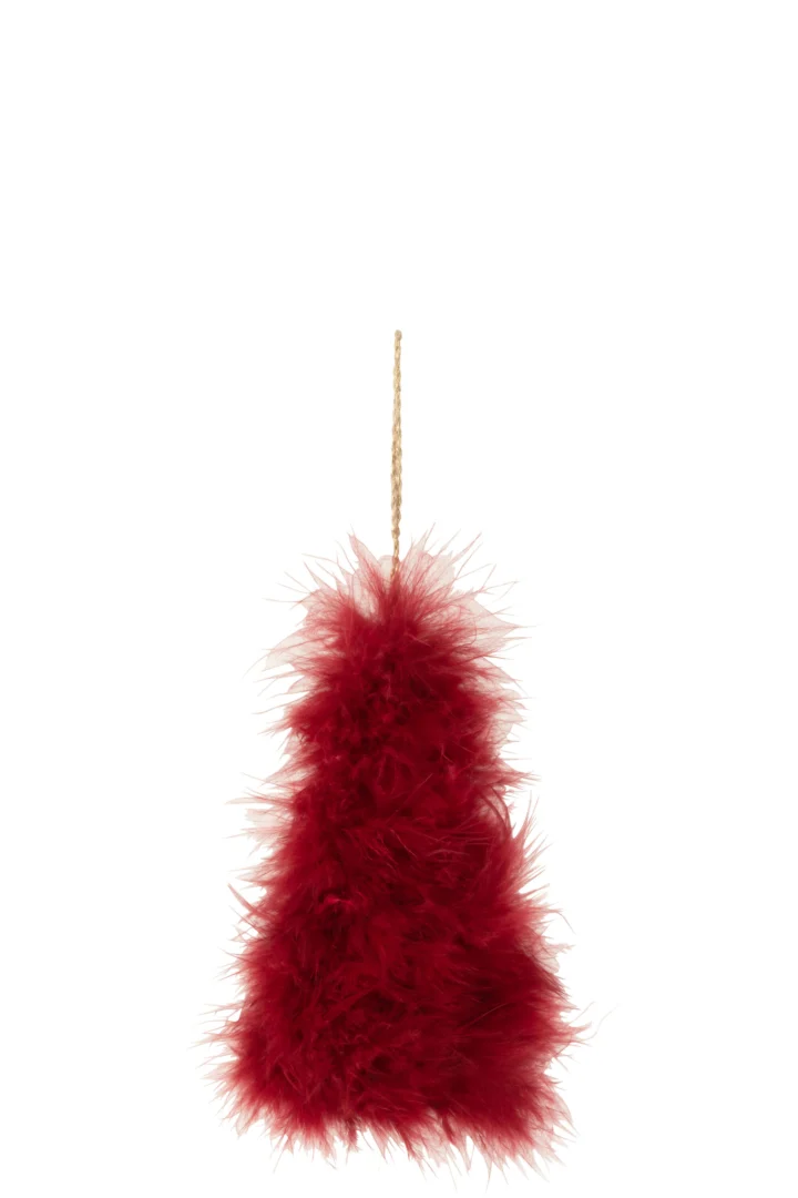 Kerstboom Heirdena Veren Rood H14 cm - Afbeelding 2