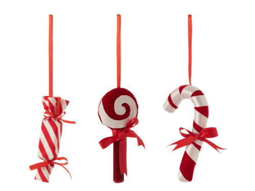 Roormia polyester kledinghangers rood, set van 3, compacte textielhangers met speels design