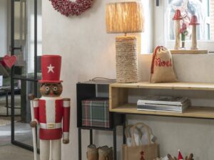 Kerstboom Skeildone Jute Meerkleurig H26 cm - Set van 2