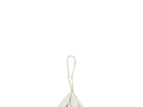 Kapstok Graabel Hout wit van gerecycled driftwood, compact en decoratief met hanglus