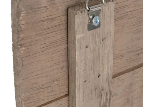 Woonaccessoire Fleessu Albizia Naturel paneel van hout met ophanghaak en rustieke afwerking