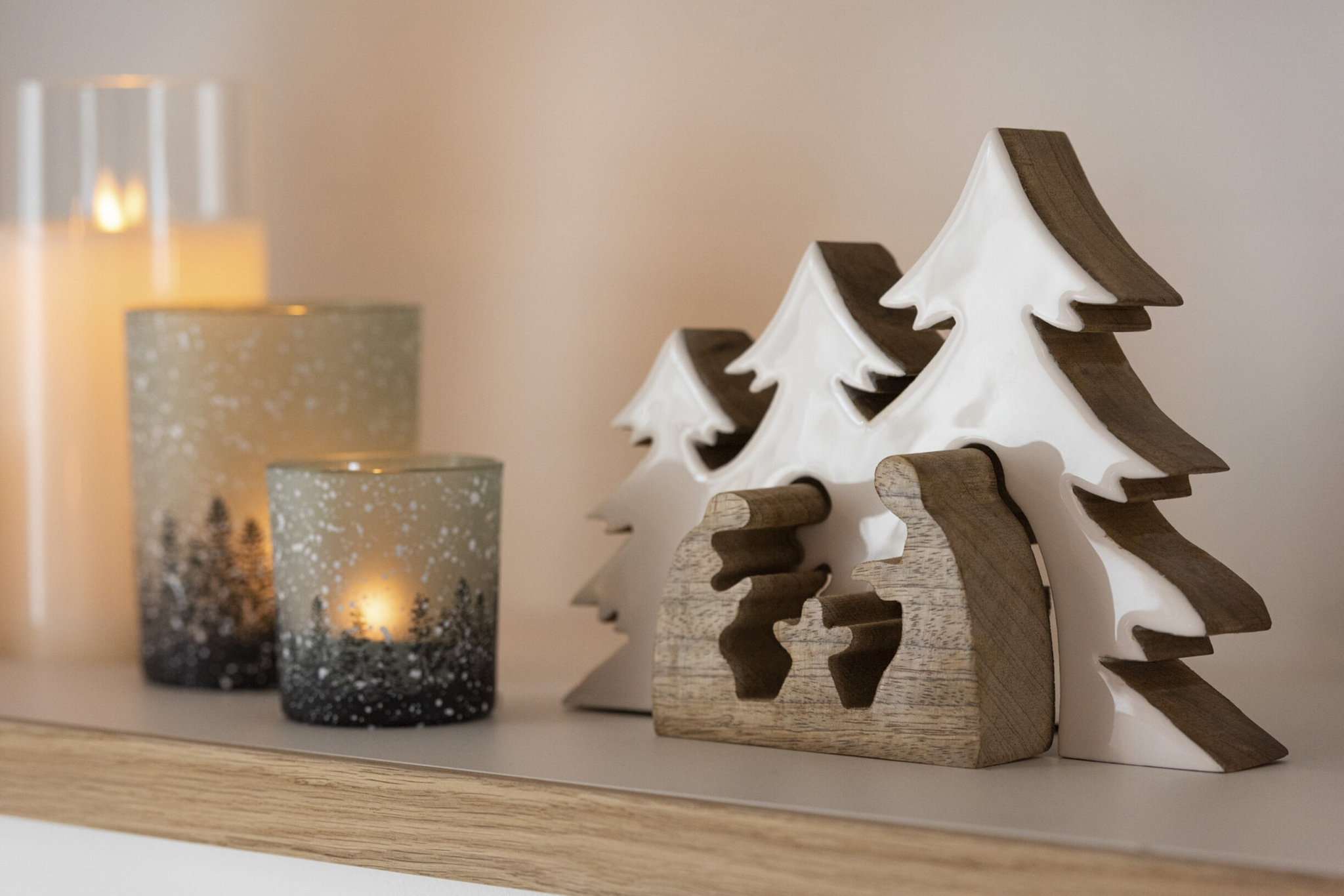 Kerststal Jaunia Mangohout Wit - Afbeelding 2