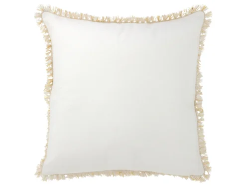 Kussen Culdang wit 45x45 cm met speelse franjerand, zacht en stijlvol voor het interieur