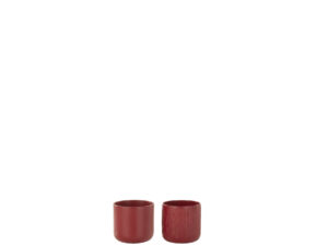 Bloempot Lissal Keramiek Rood - Set van 2