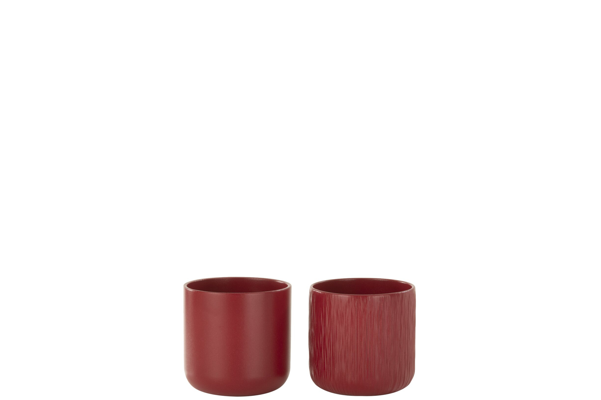 Bloempot Naandura Keramiek Rood H11 cm - Set van 2