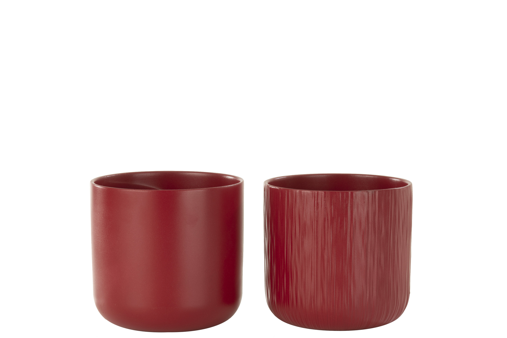 Bloempot Premmone Keramiek Rood H18 cm - Set van 2
