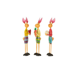 Decoratiefiguur Pirdesta Metaal Meerkleurig - Set van 3