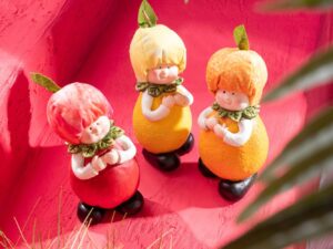 Decoratiefruit Noodik Polyresin Meerkleurig - Set van 3