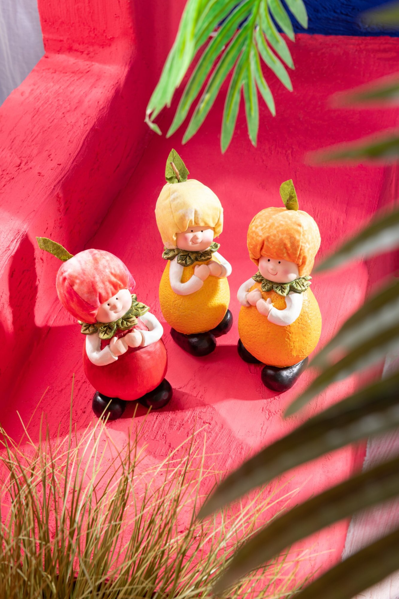 Decoratiefruit Noodik Polyresin Meerkleurig - Set van 3
